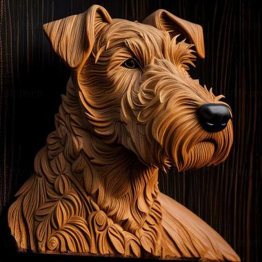 3D model Irish Terrier dog (STL)